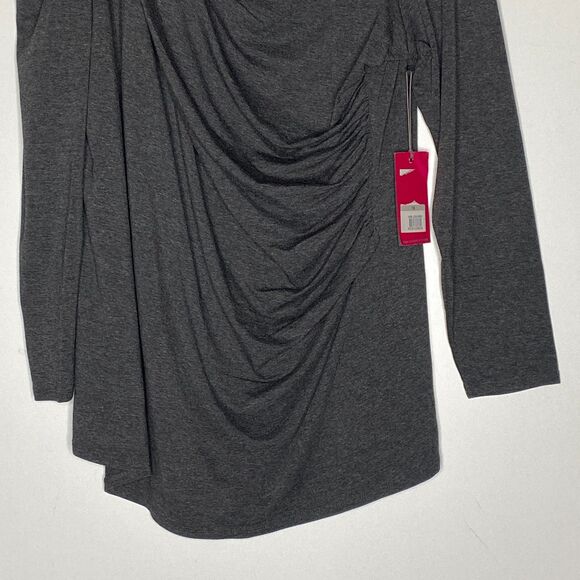 New Vince Camuto Asymmetrical Cold-Shoulder Ruched Top Women's Plus Size 1X - Picture 7 of 9